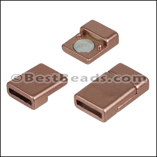 10mm flat ACRYLIC magnet COPPER - 10 clasps