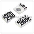 10mm flat ACRYLIC PATTERN magnet STYLE 1 - 10 clasps