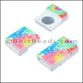 10mm flat ACRYLIC PATTERN magnet STYLE 10 - 10 clasps