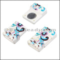 10mm flat ACRYLIC PATTERN magnet STYLE 16 - 10 clasps