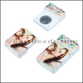 10mm flat ACRYLIC PATTERN magnet STYLE 17 - 10 clasps