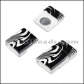 10mm flat ACRYLIC PATTERN magnet STYLE 2 - 10 clasps