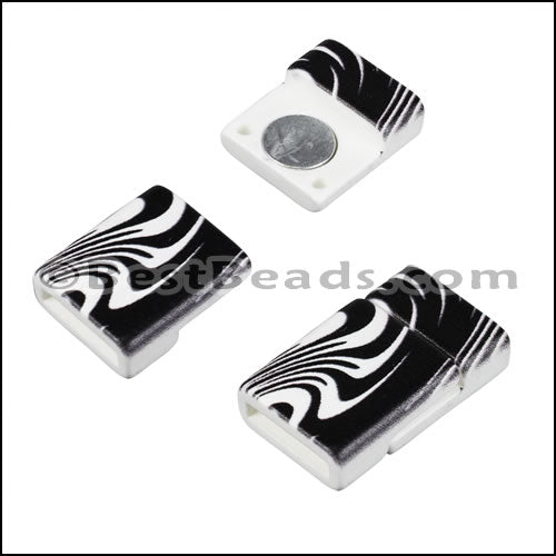 10mm flat ACRYLIC PATTERN magnet STYLE 2 - 10 clasps