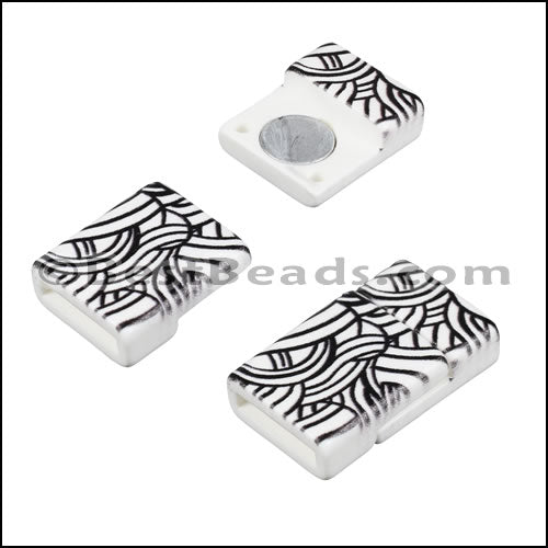 10mm flat ACRYLIC PATTERN magnet STYLE 4 - 10 clasps