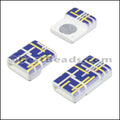 10mm flat ACRYLIC PATTERN magnet STYLE 9 - 10 clasps