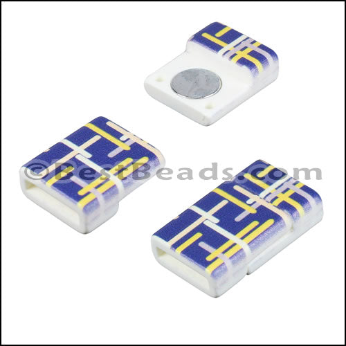 10mm flat ACRYLIC PATTERN magnet STYLE 9 - 10 clasps