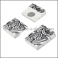 15mm flat ACRYLIC PATTERN magnet STYLE 4 - 10 clasps