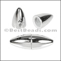 1mm round ACRYLIC magnet CHROME - 10 clasps