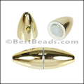 1mm round ACRYLIC magnet GOLD - 10 clasps