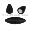 1mm round ACRYLIC magnet MATTE BLACK - 10 clasps