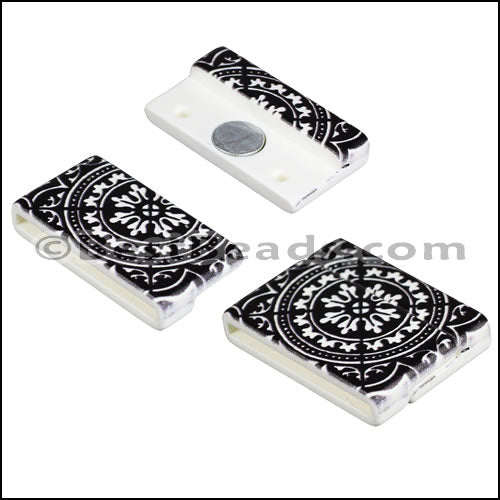 25mm flat ACRYLIC PATTERN magnet STYLE 3 - 10 clasps