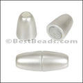 4mm round ACRYLIC magnet PEARL - 10 clasps