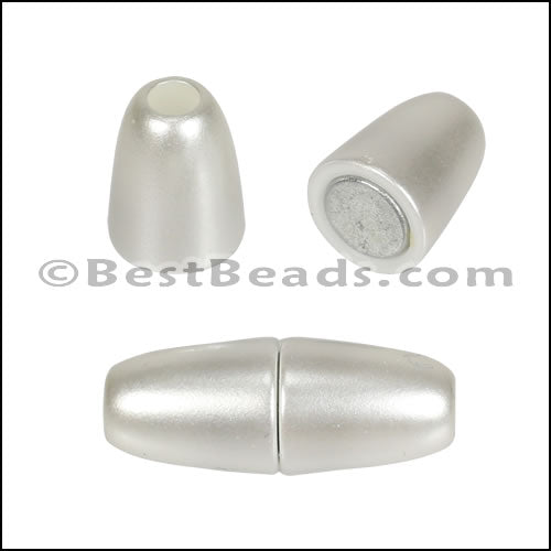 4mm round ACRYLIC magnet PEARL - 10 clasps