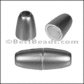 4mm round ACRYLIC magnet MATTE GUNMETAL - 10 clasps