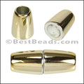 6mm round ACRYLIC magnet GOLD - 10 clasps