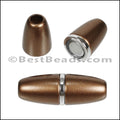 6mm round ACRYLIC magnet S.L. BRONZE - 10 clasps