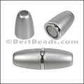 6mm round ACRYLIC magnet S.L. MATTE SILVER - 10 clasps