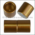 8mm round ACRYLIC magnet CYL BRONZE - 10 clasps