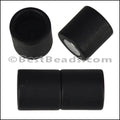 8mm round ACRYLIC magnet CYL MATTE BLACK - 10 clasps