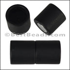 8mm round ACRYLIC magnet CYL MATTE BLACK - 10 clasps