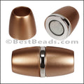 10mm round ACRYLIC magnet S.L. BRONZE - 5 clasps