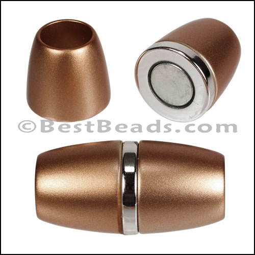 8mm round ACRYLIC magnet S.L. BRONZE - 10 clasps