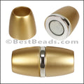 10mm round ACRYLIC magnet S.L. MATTE GOLD - 5 clasps