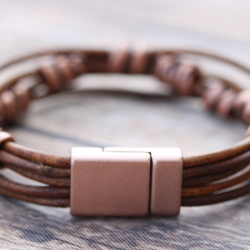10mm flat ACRYLIC magnet COPPER - 10 clasps