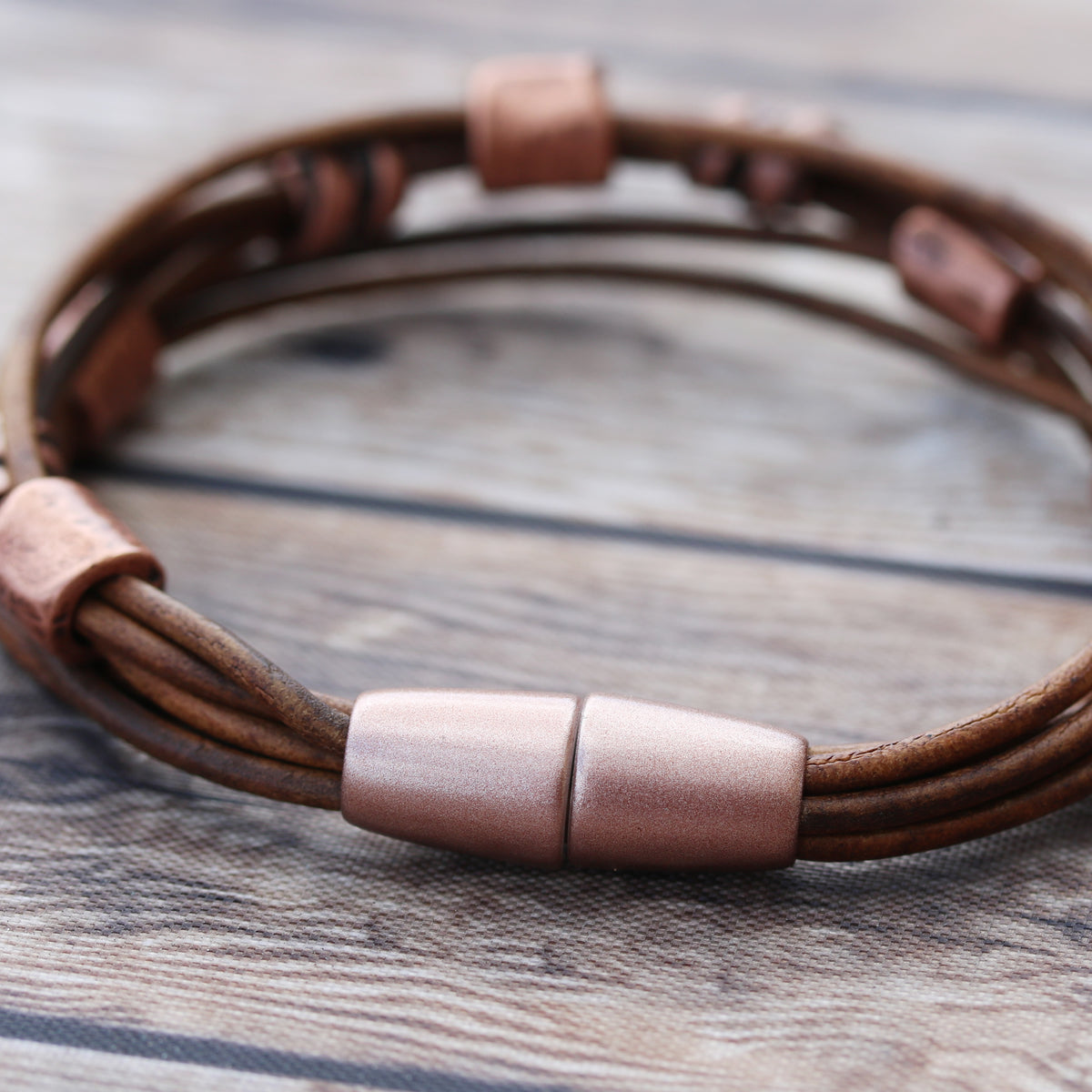 6mm round ACRYLIC magnet COPPER - 10 clasps