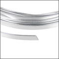 Flat aluminum wire 3mm SILVER - 2m COIL