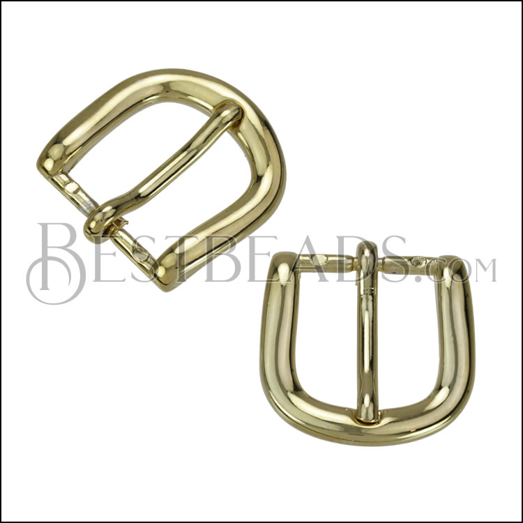 20mm Flat BASIC ROUNDED Buckle OLD GOLD - 10 pcs