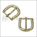 20mm Flat BASIC ROUNDED Buckle OLD GOLD - 10 pcs