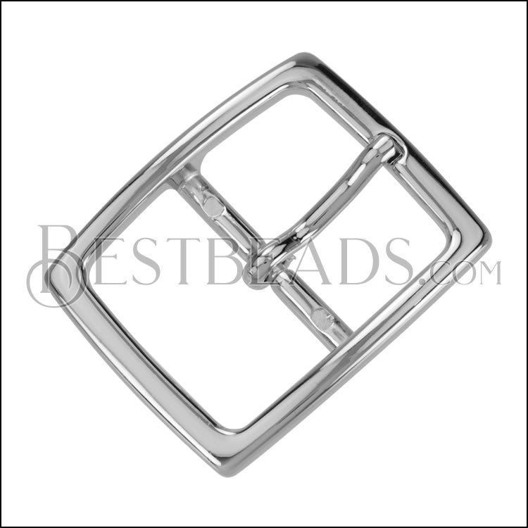 30mm Flat BASIC BOX FRAME Buckle RHODIUM - 10 pcs