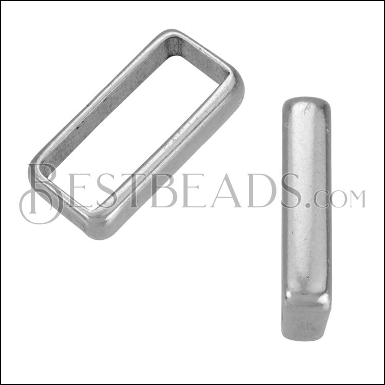 30mm Flat METAL LOOP for Buckle ANT SILVER - 10 pcs