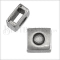 5mm flat SMALL CABOCHON slider ANT SILVER - 10 pcs