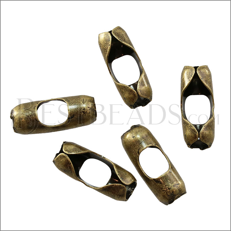 8mm Ball chain connector (for CH-201) ANT. BRASS - 10 pcs