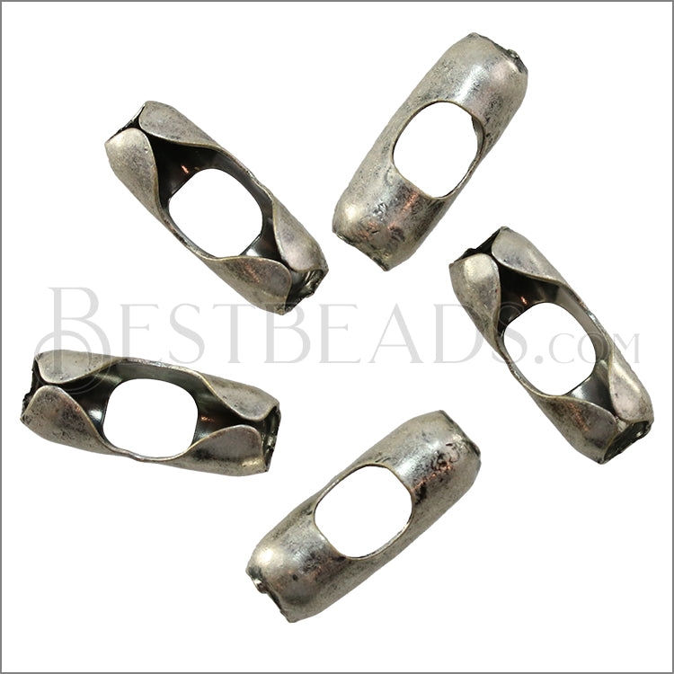8mm Ball chain connector (for CH-201) ANT. SILVER - 10 pcs