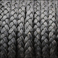 5mm Flat Indian Braided Leather NAT DARK BROWN - 10 Meter BLACK Spool