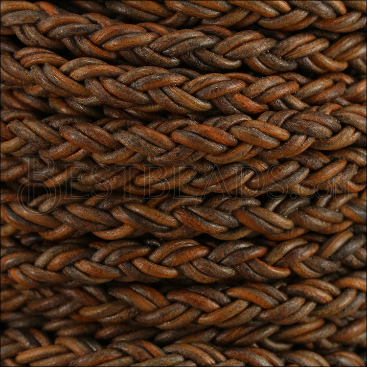 6mm Round Indian Braided Bolo NAT TAUPE - 10m Spool