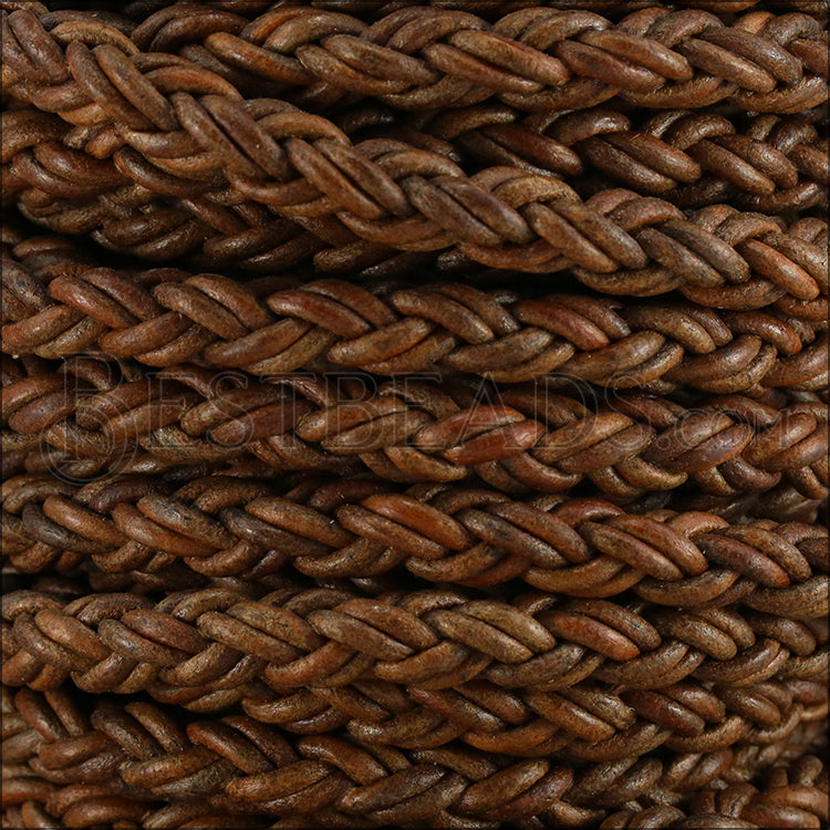 8mm Round Indian Braided Bolo NAT TAUPE - 10m Spool