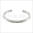 3mm Flat GLUE - IN CUFF Silver - 2 pcs