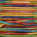 3mm round Euro leather RAINBOW - 25m SPOOL