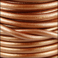 5mm round Euro leather METALLIC BRONZE - meter
