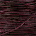 3mm round SUEDE Euro leather PLUM - meter