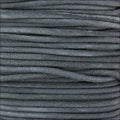3mm round SUEDE Euro leather GREY - meter