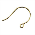 Simple Hook Earwire 24k Gold Plated - 5 pairs (10 pcs)