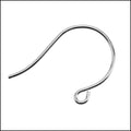 Simple Hook Earwire Sterling Silver Plated - 5 pairs (10 pcs)