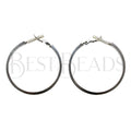 3mm Flat GLUE - IN HOOP EARRING ANT SILVER - one pair (2 pcs)