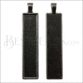 Rectangle Inlay Pendant GUNMETAL - 10 pcs