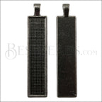 Rectangle Inlay Pendant GUNMETAL - 10 pcs